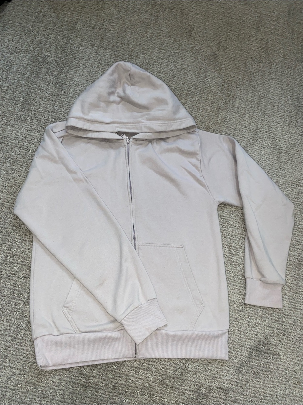 Aritzia Sunday Best Light Pink Mauve Zip Hoodie